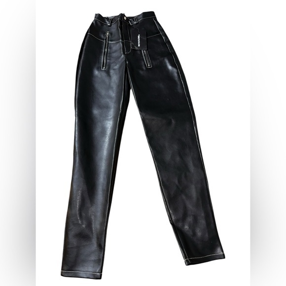PrettyLittleThing Faux Leather Pants Size 2‎ - Picture 1 of 8